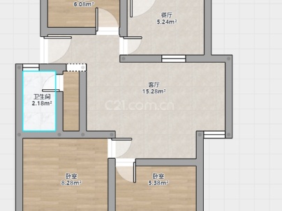 安乐街房产局宿舍 3室 2厅 90平米