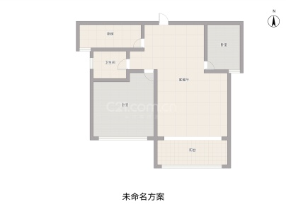 中石玺悦城A区 2室 2厅 95.34平米