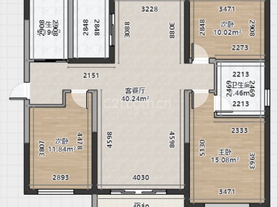 东方信华城 瑭园 3室 2厅 137.54平米
