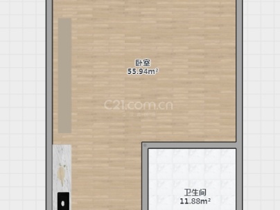 鑫源尚城（坚邦国际） 1室 1厅 60平米