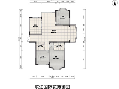滨江国际御园 3室 2厅 151平米