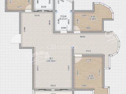 翠湖天地高层 3室 2厅 123平米