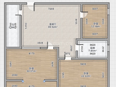 汇龙和谐康城D区 3室 2厅 101平米