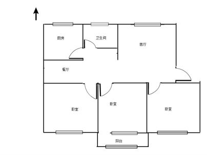 可可里小区 3室 2厅 99平米
