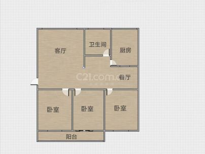 汇泉公寓 3室 2厅 132平米