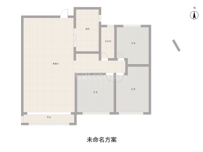 上善家园 3室 2厅 113平米