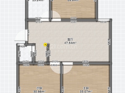 标件厂宿舍（文昌路） 3室 1厅 85.2平米