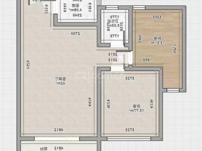熙城国际 诚园 2室 2厅 95平米