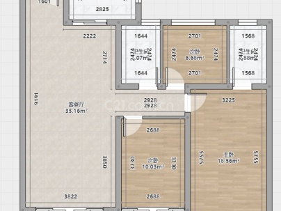  春风海棠 3室 2厅 128.28平米