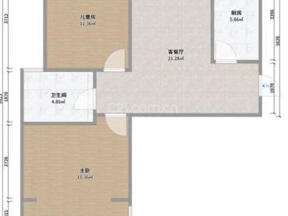 熙城国际 金园 2室 1厅 82.71平米