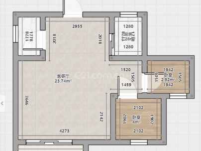 贵和世纪佳苑 2室 2厅 105平米