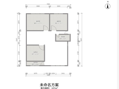 通盛上海花园 2室 2厅 107平米