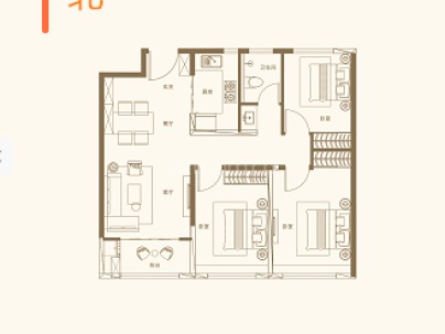 鸿鑫聚景（北区） 3室 2厅 101.23平米