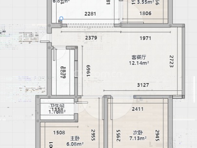 七彩阳光城 3室 2厅 128平米