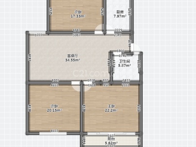 信达小区 3室 1厅 80.75平米