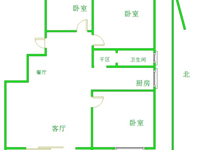 长安新苑 3室 2厅 124平米