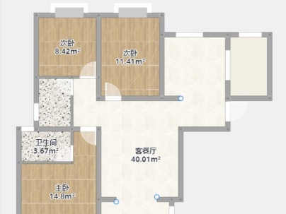 湘江花园 3室 2厅 126平米