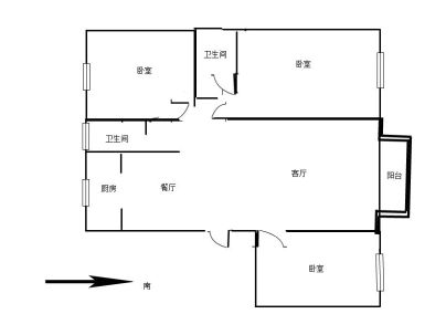 翰林府邸 3室 2厅 124平米