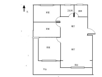 德仁花园 3室 2厅 117平米