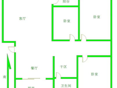 阳光家园 3室 2厅 120平米