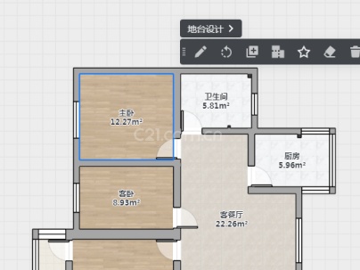 八一小区 3室 2厅 83平米