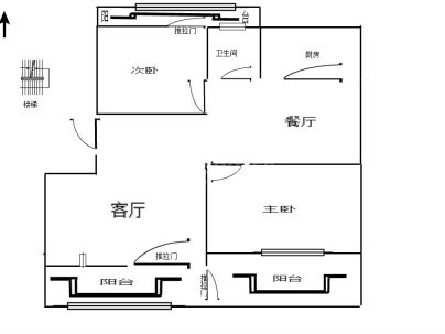 憬泰花园A区 2室 2厅 90平米