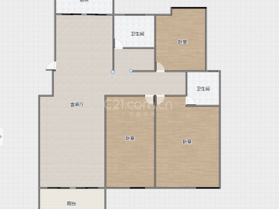 中原龙山 3室 2厅 135平米