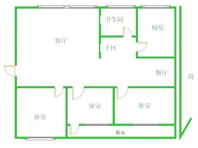 金庄小区 3室 2厅 115平米