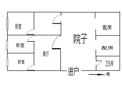 批发城独家独院 4室 2厅 160平米