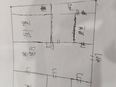 镇中宿舍楼 3室 1厅 90平米