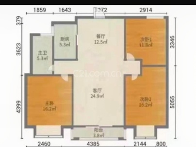 承河丽都二期 3室 2厅 148平米