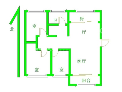 御景嘉苑 3室 2厅 115平米