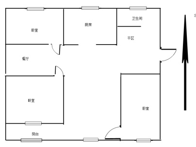 文化佳苑 3室 2厅 136平米