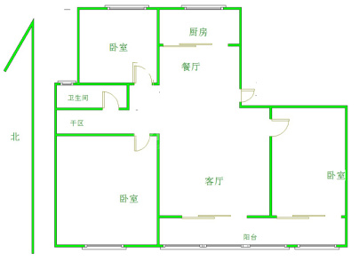 翰林府邸东区 3室 2厅 129平米