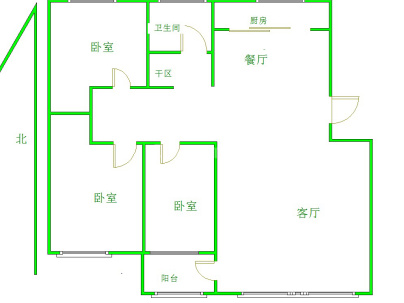 季庄小区 3室 2厅 128平米