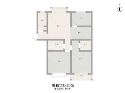贵和世纪佳苑 3室 2厅 143.7平米