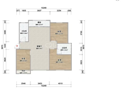 香舍水郡 3室 2厅 118.35平米