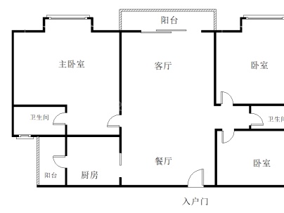 海丰新地王大厦 3室 2厅 105平米