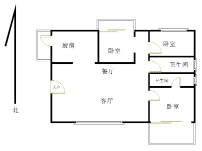 汕尾黄金海岸金海湾 3室 2厅 109平米