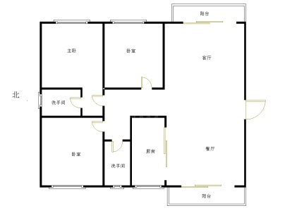 汕尾碧桂园·时代城 3室 2厅 124平米