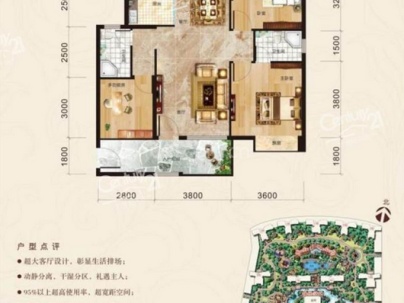 海丰天悦龙庭 3室 2厅 96.7平米