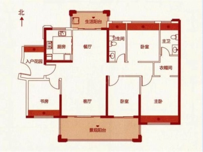 海丰帝景山庄 4室 2厅 142平米