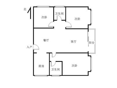 海丰龙腾大厦 3室 2厅 109平米