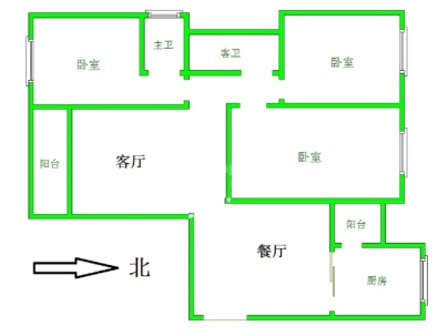 汕尾恒大御景湾 3室 2厅 127.5平米