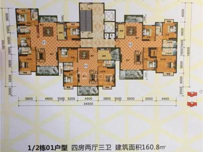 海丰皇室1号（二期） 4室 2厅 171.84平米