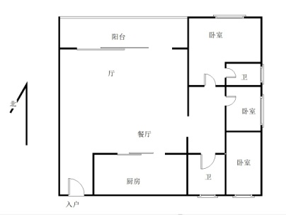 海丰下坑村赤山路中段桂花华庭 3室 2厅 125平米