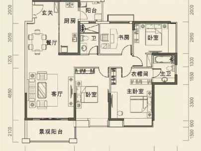 海丰正升华府 4室 2厅 154平米