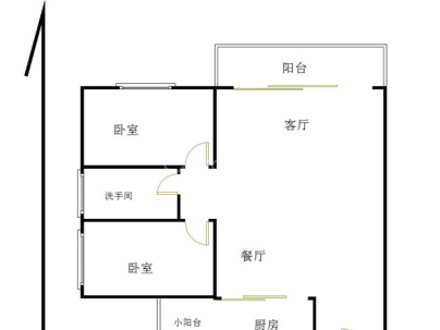 汕尾富力悦禧 2室 2厅 77平米