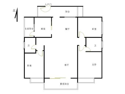 海丰海悦名城 3室 2厅 141.29平米