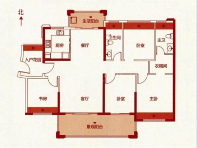 海丰帝景山庄 4室 2厅 143平米